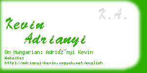 kevin adrianyi business card